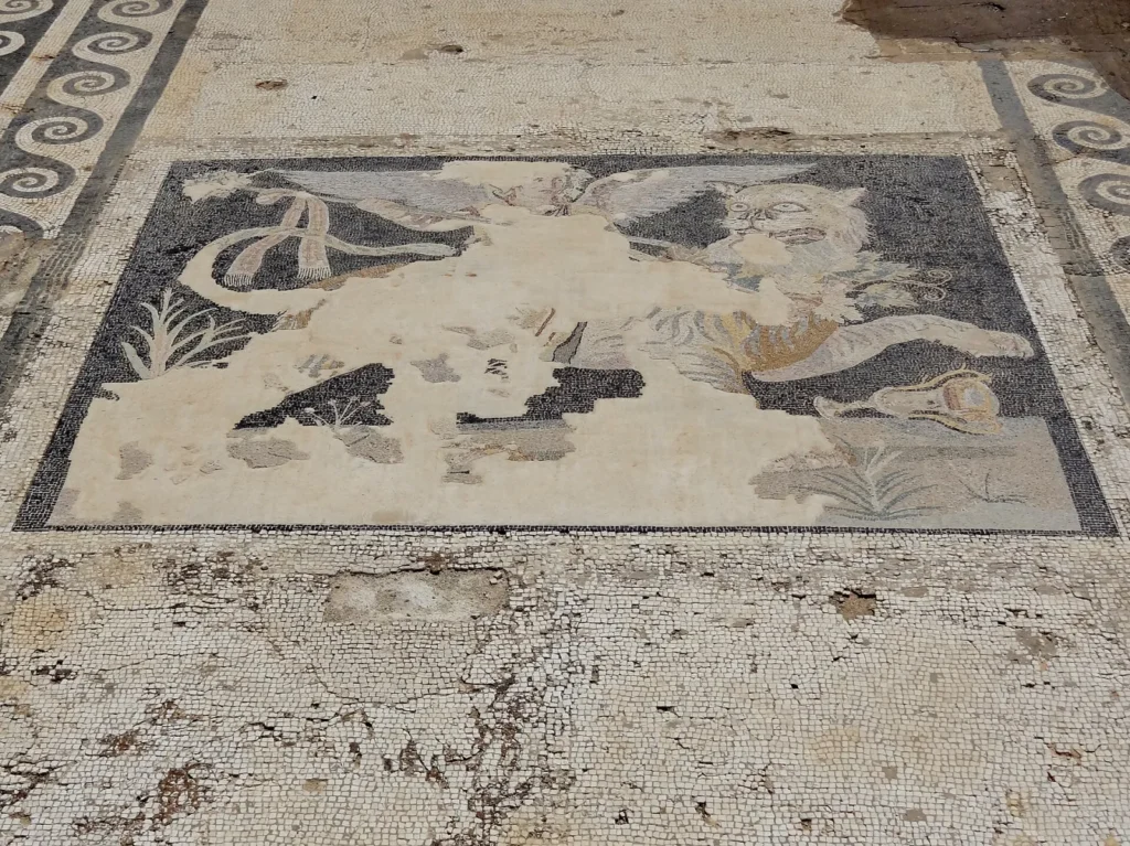Mosaïque de sol de la maison de Dionysos à Délos