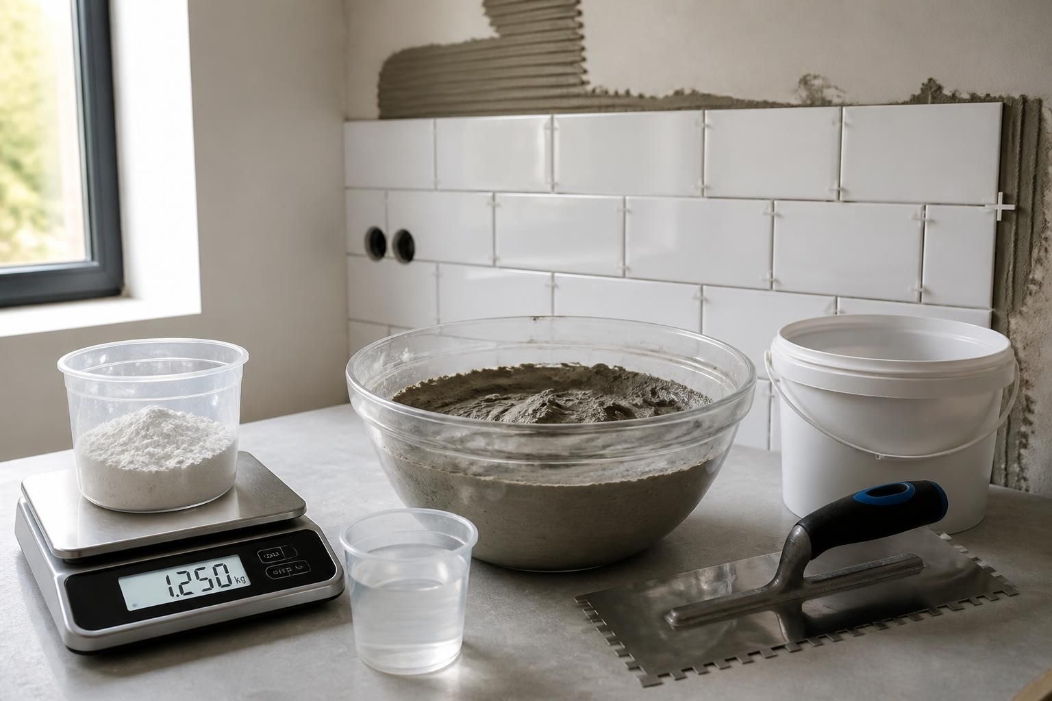 découvrez les bonnes proportions pour le dosage du mortier-colle à carrelage afin d'assurer une adhérence optimale et une pose durable de vos carreaux.