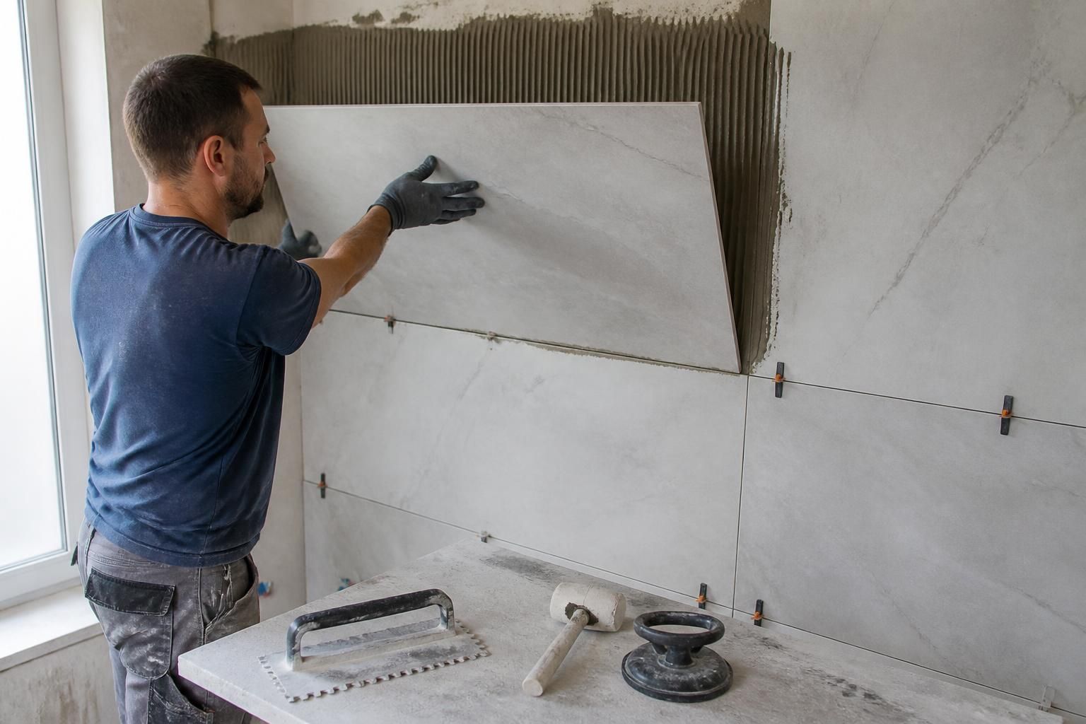 nos conseils pratiques pour la pose de carrelage mural en grand format et réussissez votre chantier avec style et efficacité.