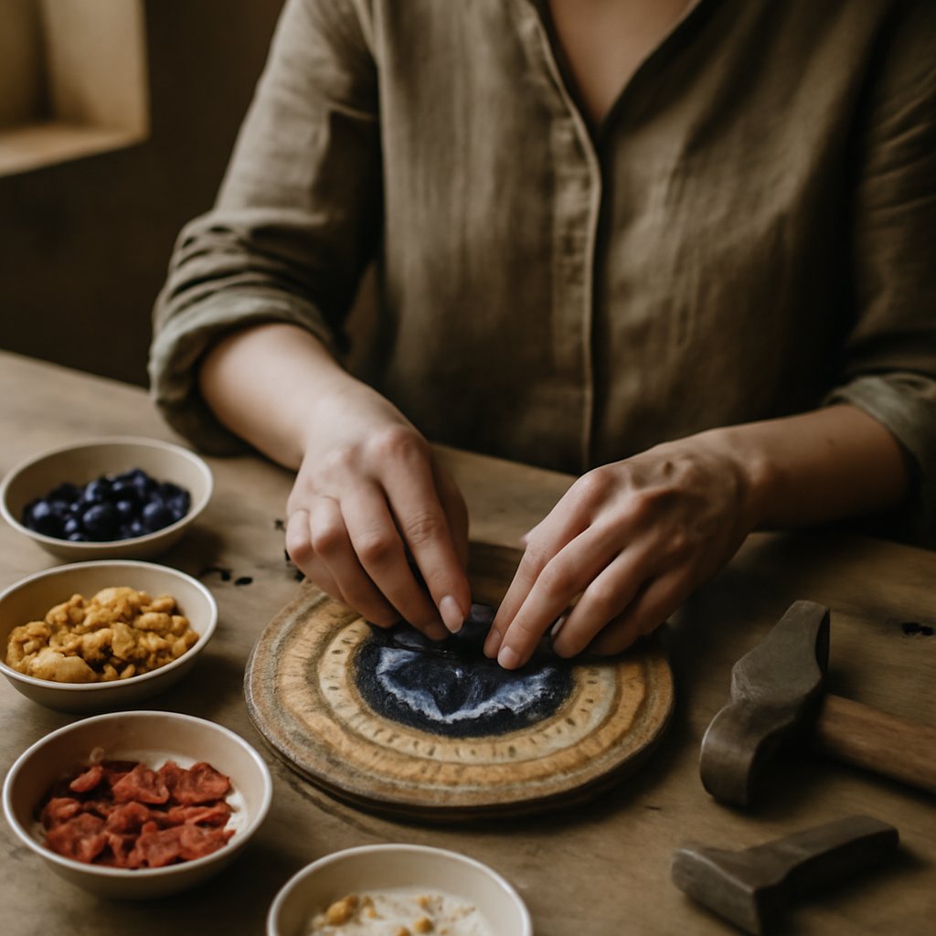 Léa Bertolini, mosaïste — atelier CATMOZ