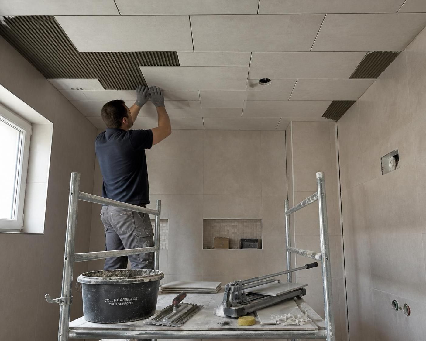 nos conseils et étapes pratiques pour poser du carrelage au plafond facilement et réussir votre rénovation avec un résultat professionnel.