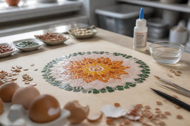 découvrez la technique de la mosaïque en coquille d'œuf et réalisez une activité créative unique alliant art et recyclage.