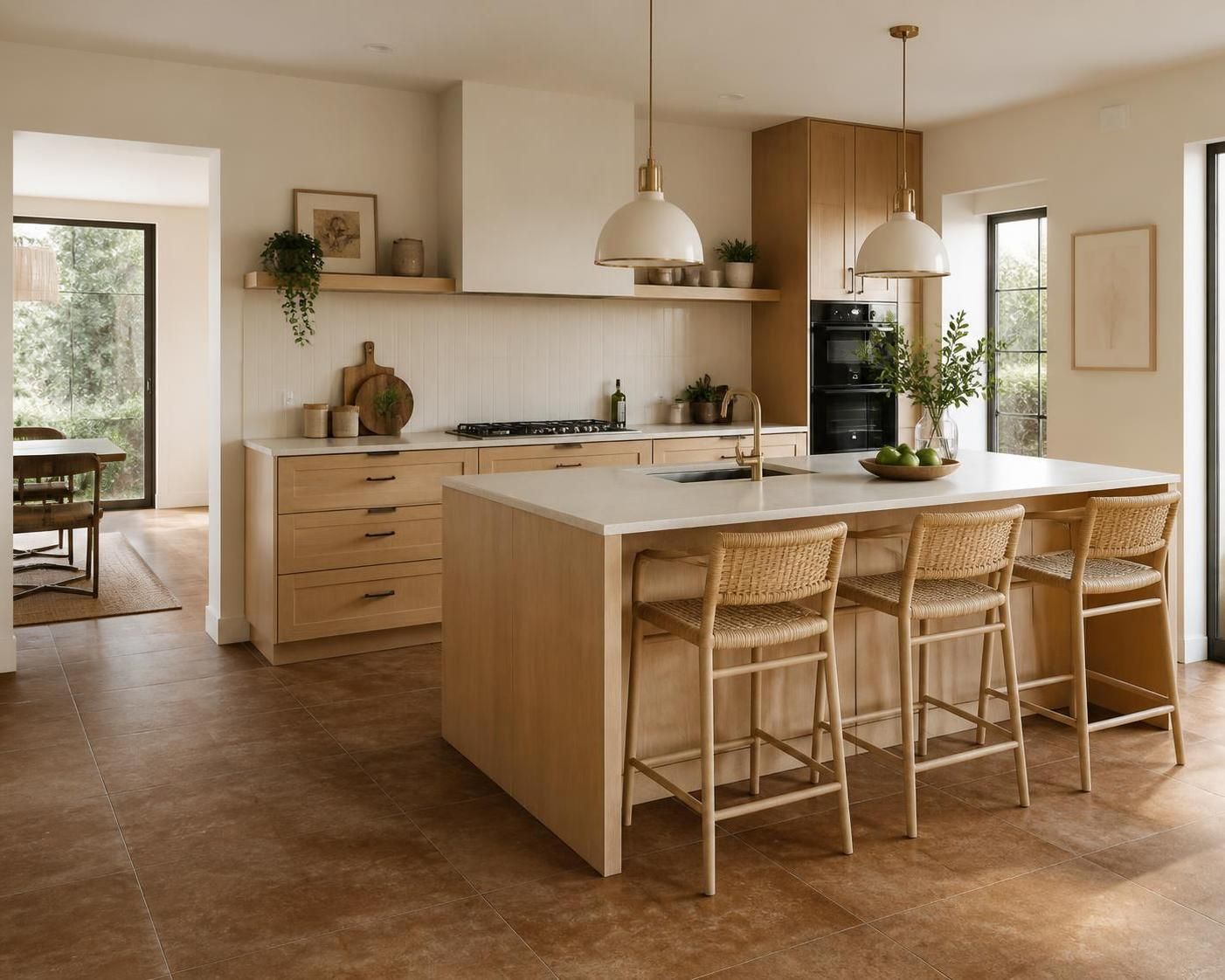 découvrez quelles couleurs de cuisine s'harmonisent parfaitement avec un carrelage marron pour créer un espace chaleureux et élégant.