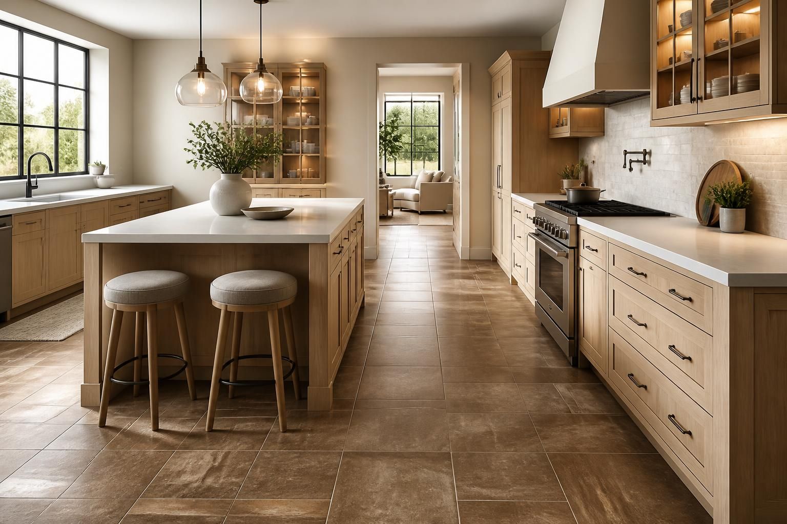 découvrez quelles couleurs de cuisine s'harmonisent parfaitement avec un carrelage marron pour créer un espace chaleureux et élégant.