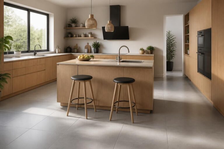 découvrez quelles couleurs de meubles s'harmonisent parfaitement avec un carrelage gris clair pour créer un intérieur moderne et élégant.