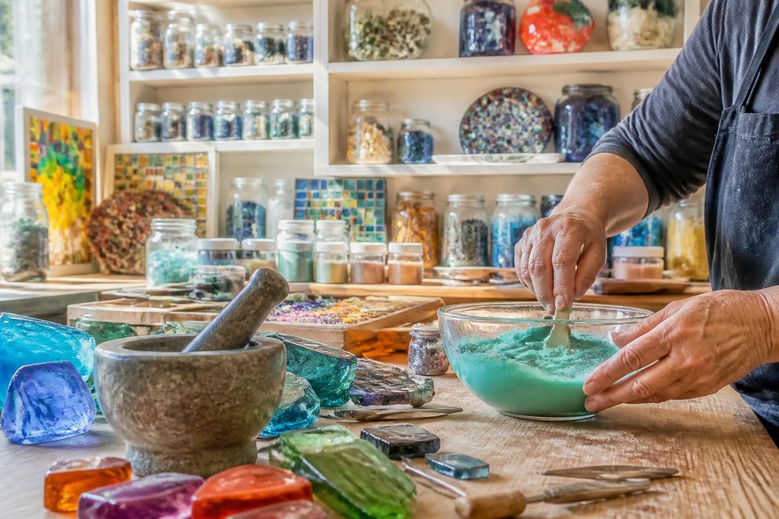 apprenez à fabriquer de la pâte de verre pour vos sculptures et tesselles grâce à notre guide détaillé, étape par étape, alliant technique et créativité.