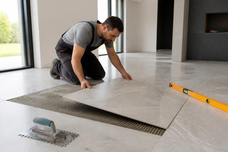 découvrez le prix de pose au m² pour un carrelage grand format, avec des conseils pour estimer le coût total de votre projet de rénovation.