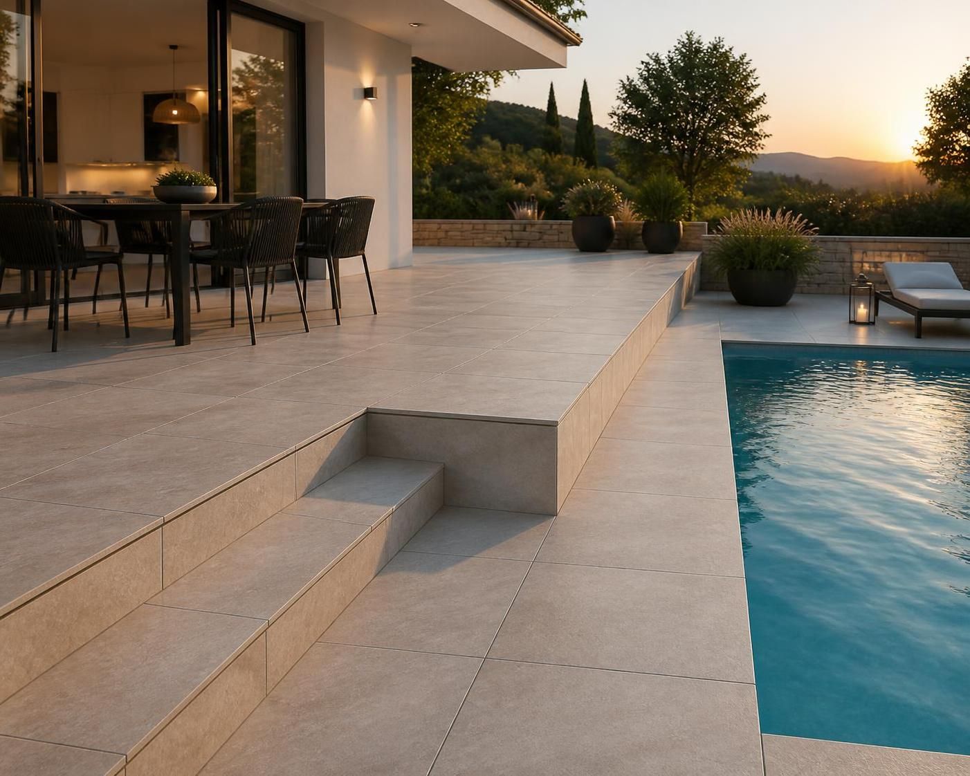 découvrez comment réaliser et finir une terrasse avec marche carrelée pour un extérieur élégant et durable. conseils pratiques et astuces de finition.