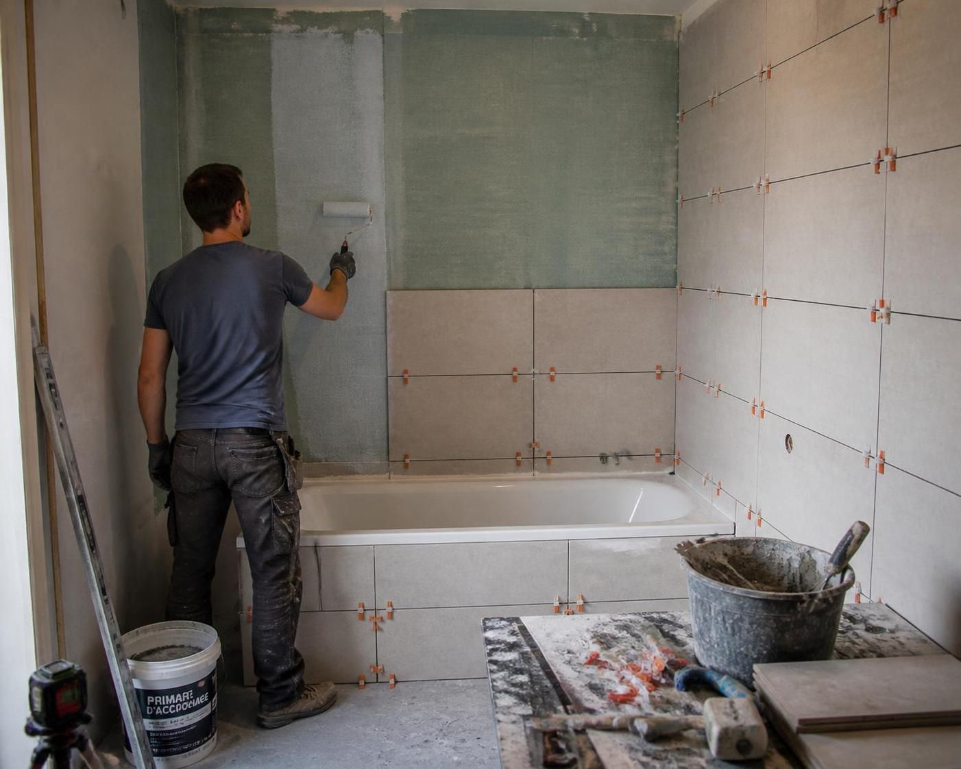 les étapes clés pour poser un carrelage mural autour de votre baignoire, avec un guide complet sur les techniques d'étanchéité pour garantir une installation durable et esthétique.