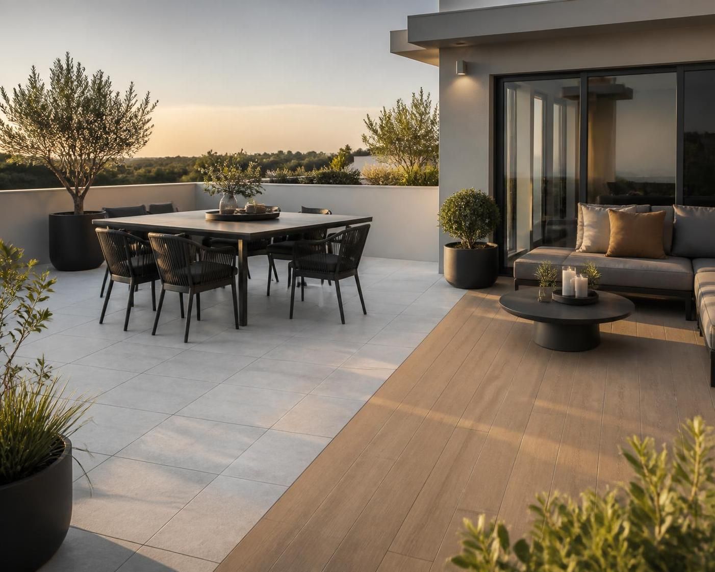 découvrez des idées et associations de carrelage en deux couleurs pour sublimer votre terrasse avec style et originalité.